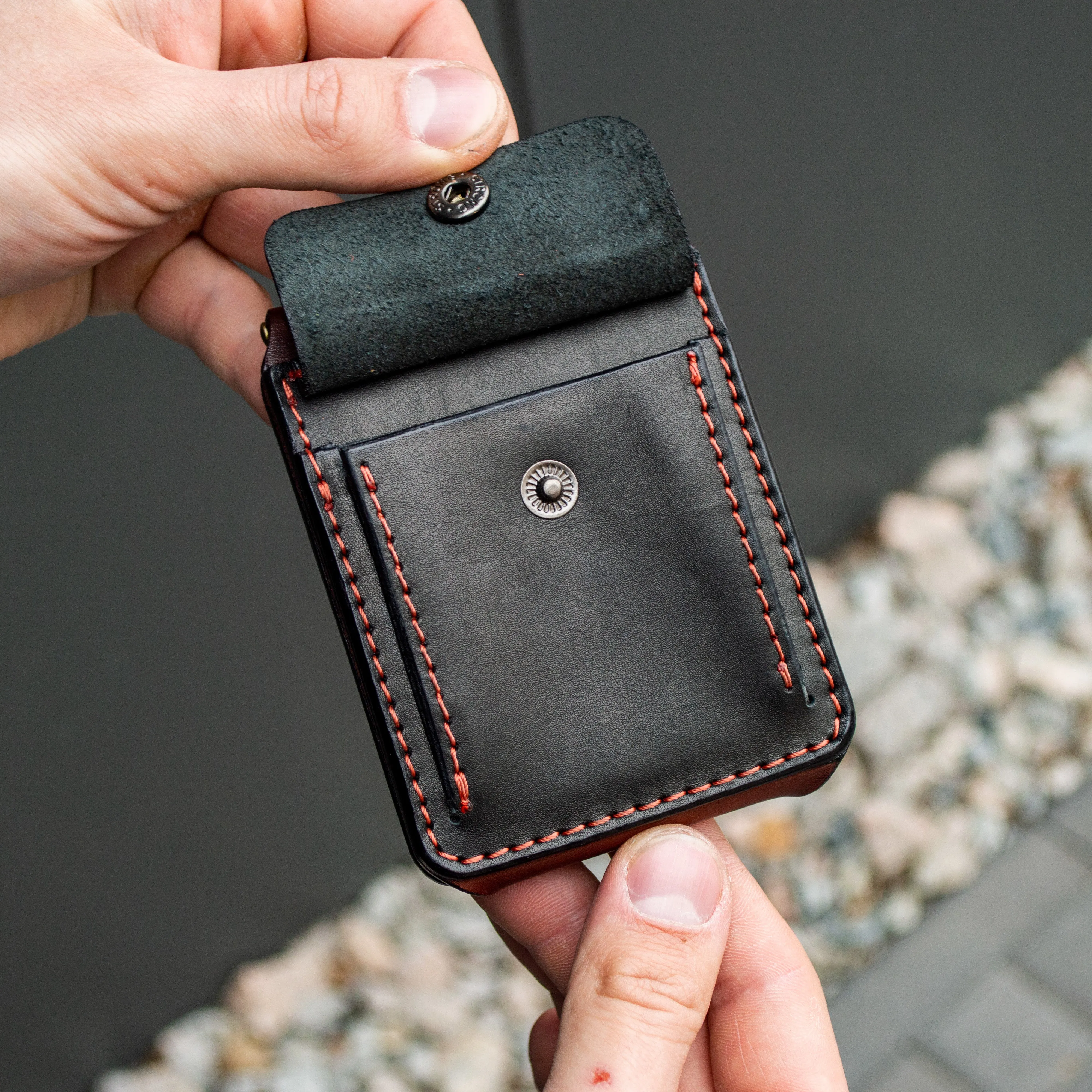 Leather Money Clip, Small leather wallet,Full Grain Leather Money Clip, Gift for Men, Minimalist Wallet with Credit Card Holder,