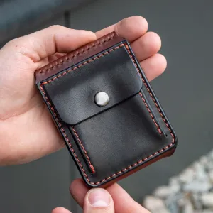 Leather Money Clip, Small leather wallet,Full Grain Leather Money Clip, Gift for Men, Minimalist Wallet with Credit Card Holder,