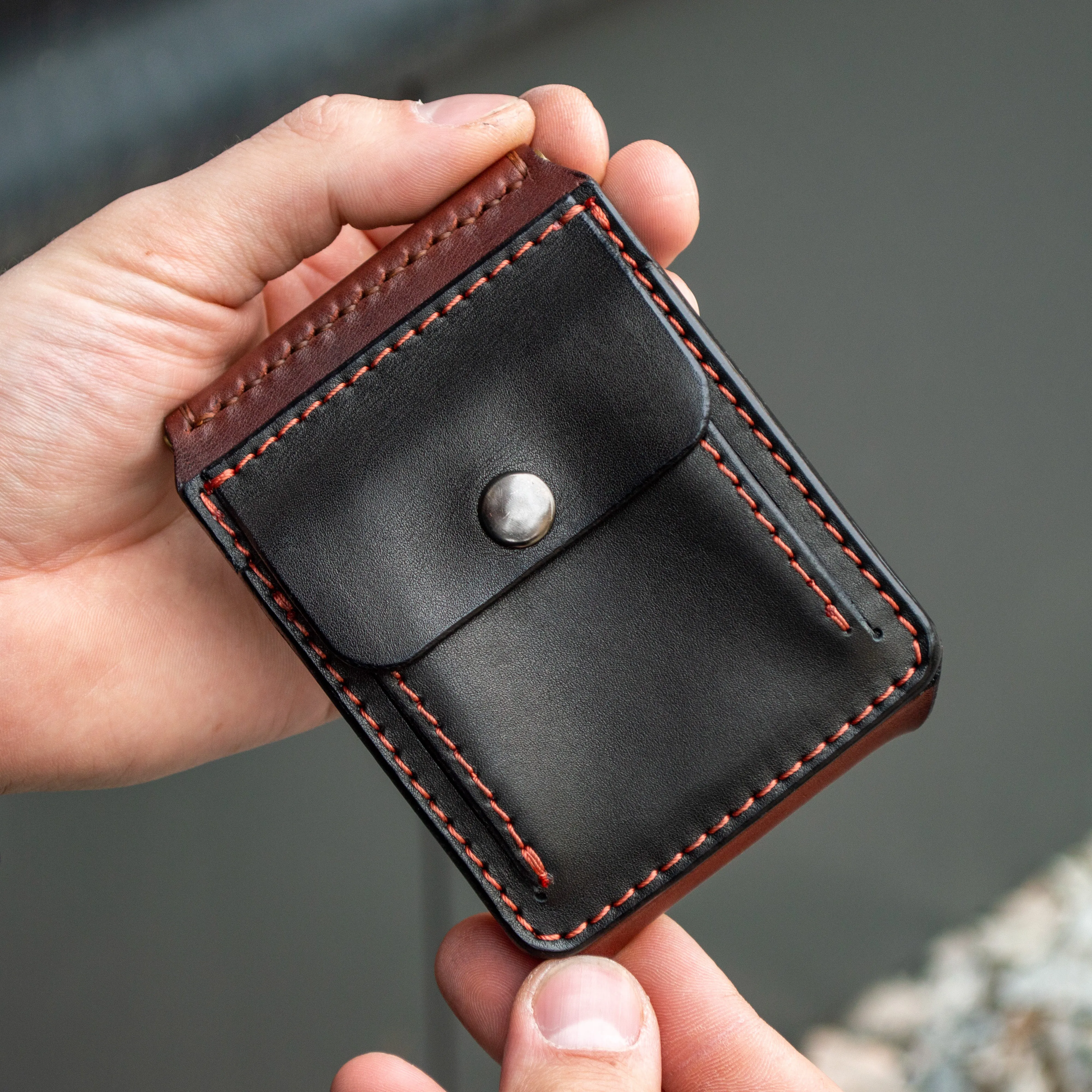 Leather Money Clip, Small leather wallet,Full Grain Leather Money Clip, Gift for Men, Minimalist Wallet with Credit Card Holder,