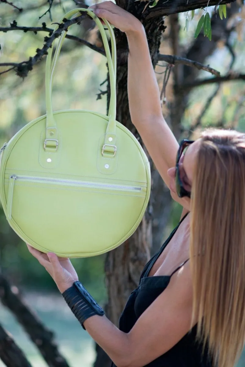 Lemon Green Leather Bag MARKIZA/BARISTA