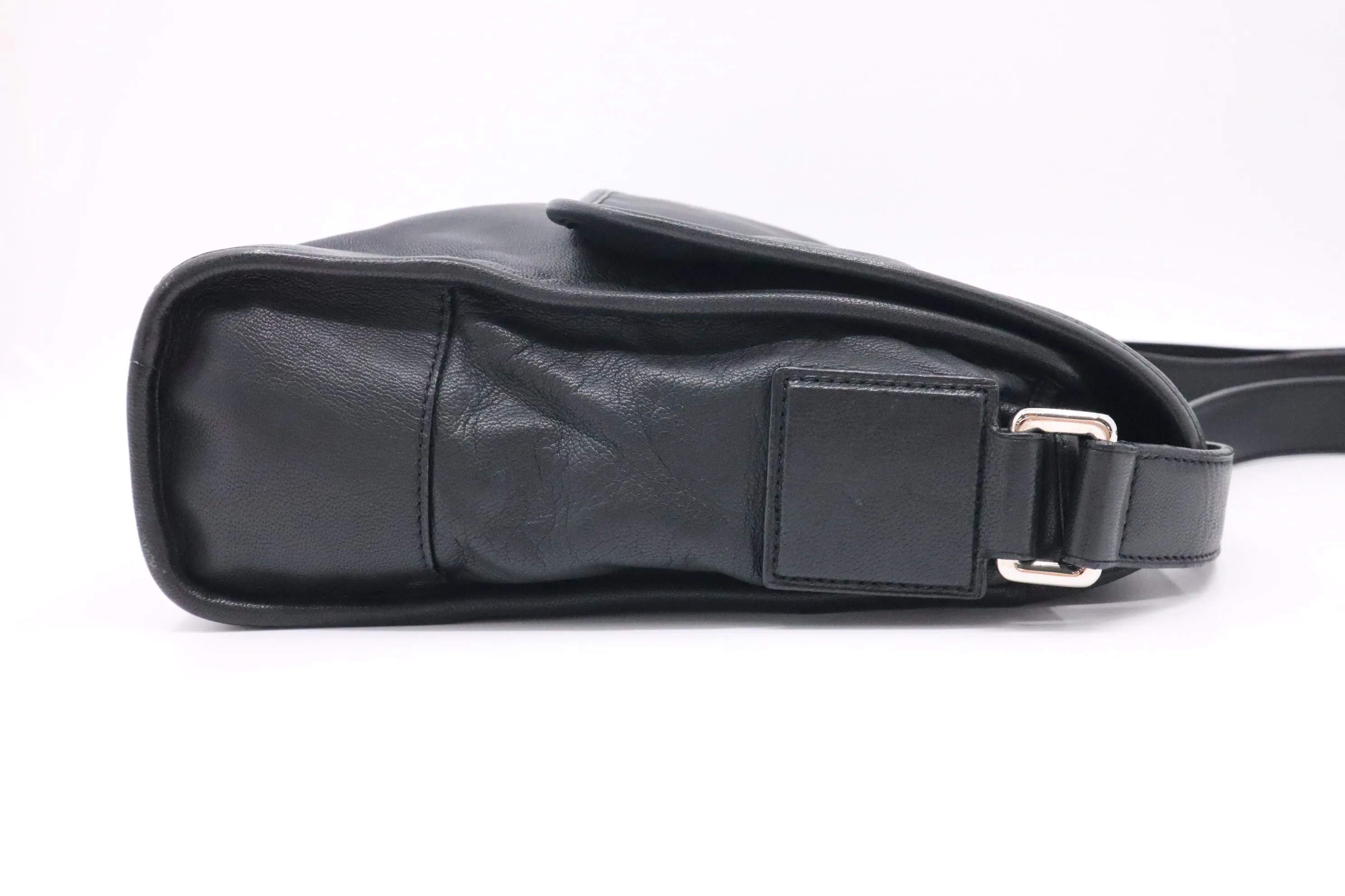 Loewe Messenger Bag in Black Leather