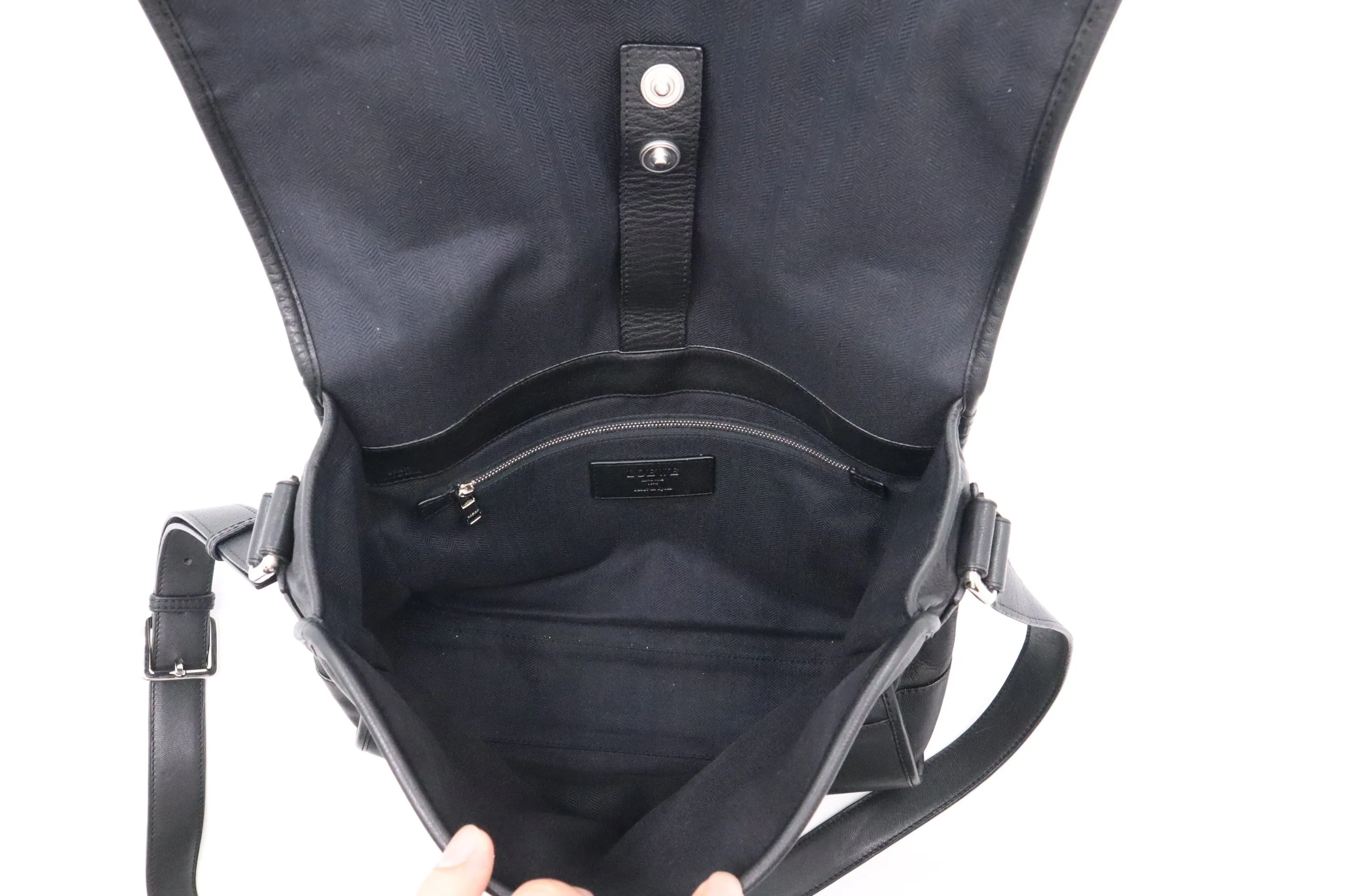 Loewe Messenger Bag in Black Leather