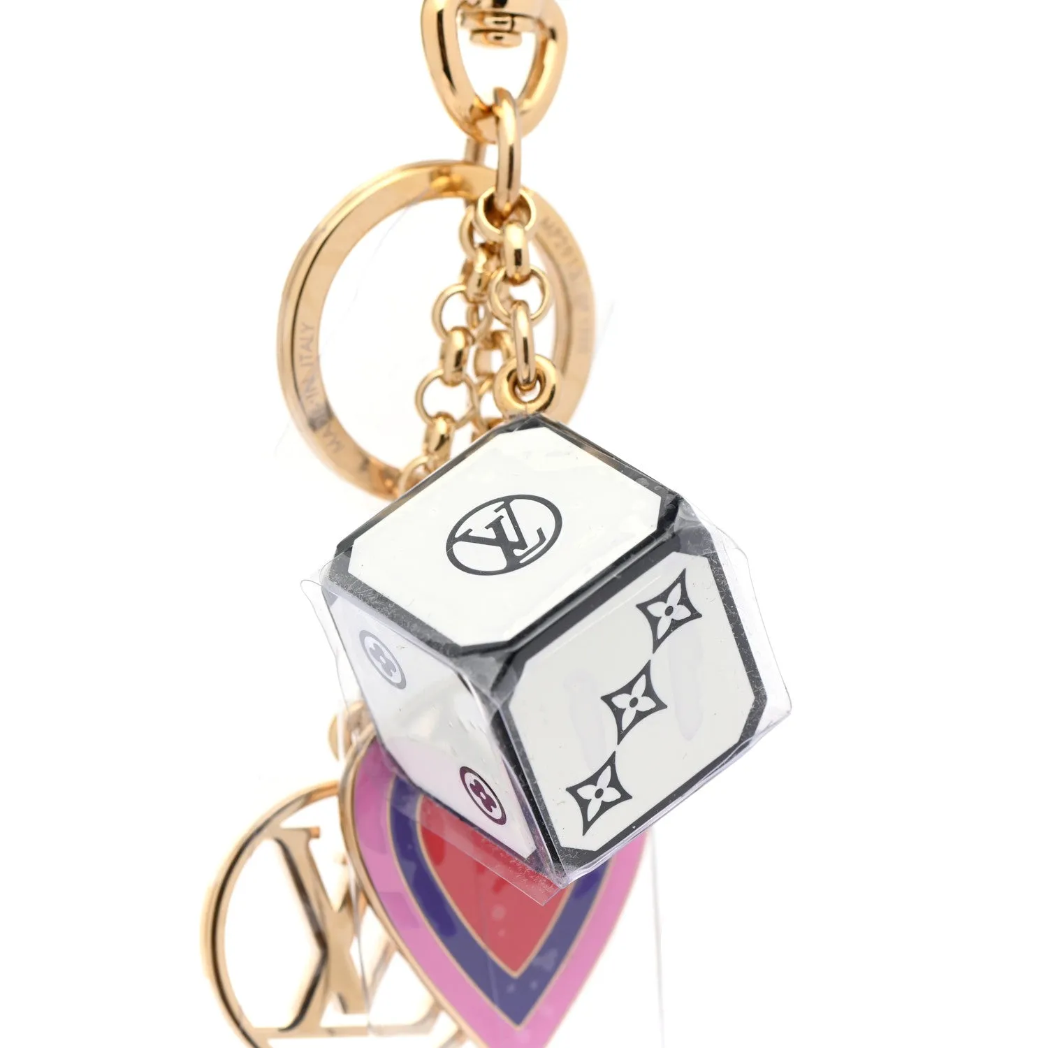 LOUIS VUITTON Game On Dice And Heart Bag Charm And Key Holder