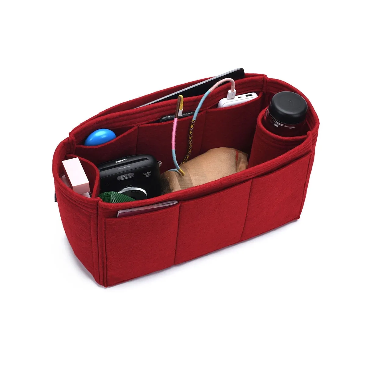 Louis Vuitton Hampstead GM Purse Organizer Insert, Bag Organizer with Single Bottle Holder and Exterior Pockets