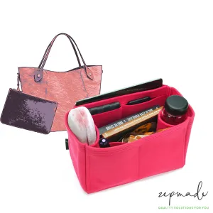 Louis Vuitton Hina MM Purse Organizer Insert, Bag Organizer with Double Bottle Holders