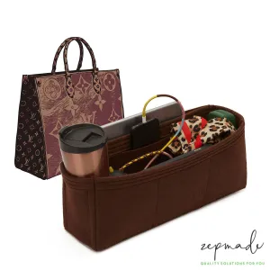 Louis Vuitton Onthego Purse Organizer Insert, Bag Organizer with Double Bottle Holders