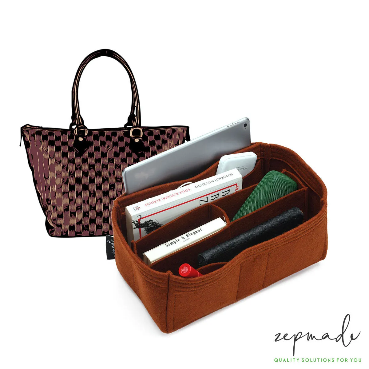 Louis Vuitton Saleya MM Purse Organizer Insert, Bag Organizer with Middle Compartment and Pen Holder