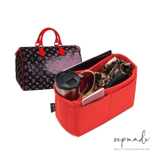 Louis Vuitton Speedy Organizer Insert, Bag Organizer with Single Bottle Holder and Exterior Pockets