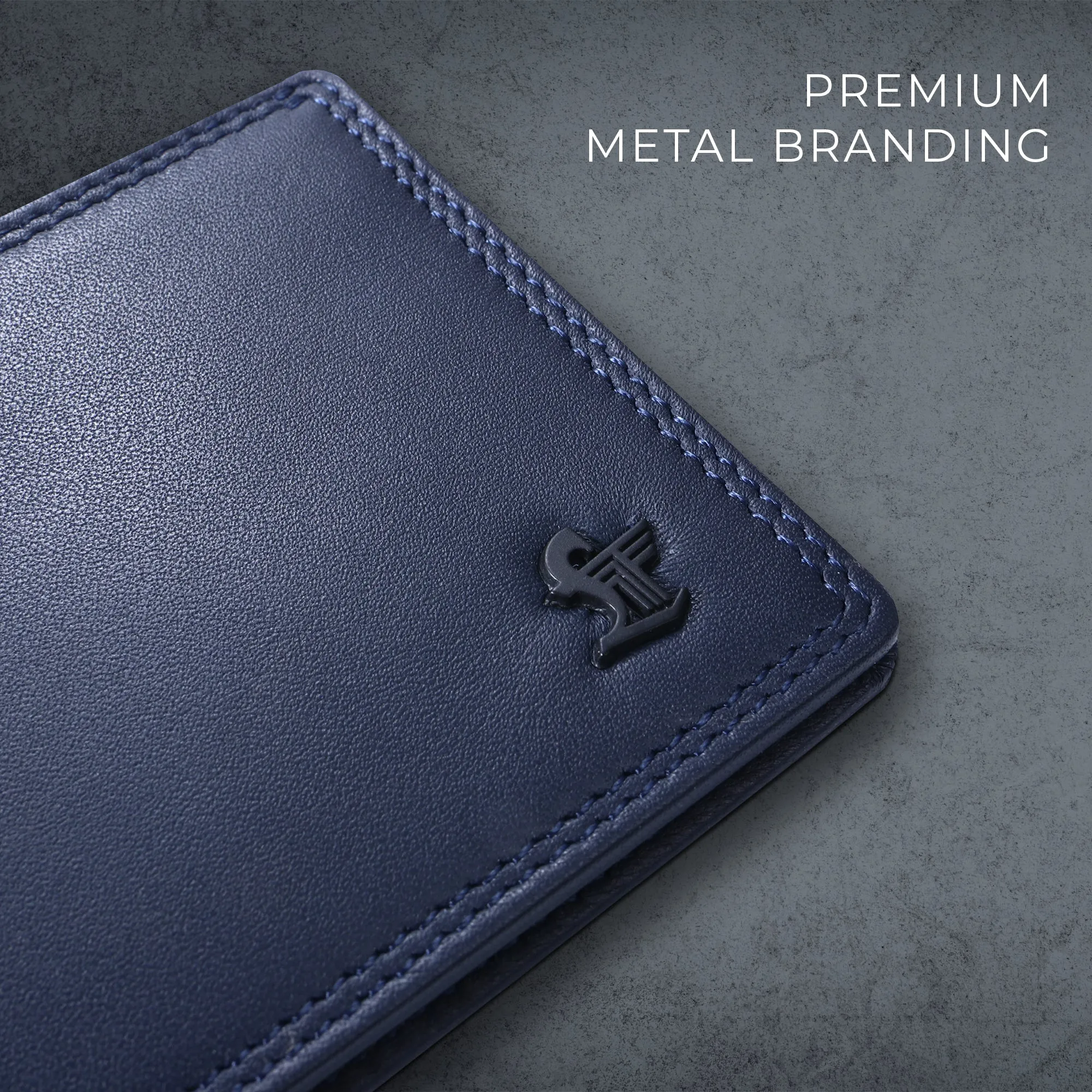 Lucas Bifold Slim Wallet | Pure Leather Wallet for Men | Male Leather Wallet| Color: Brown, Black & Blue