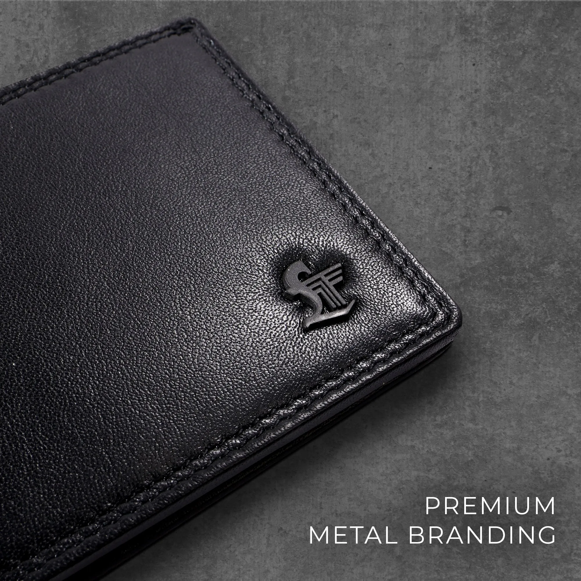Lucas Bifold Slim Wallet | Pure Leather Wallet for Men | Male Leather Wallet| Color: Brown, Black & Blue