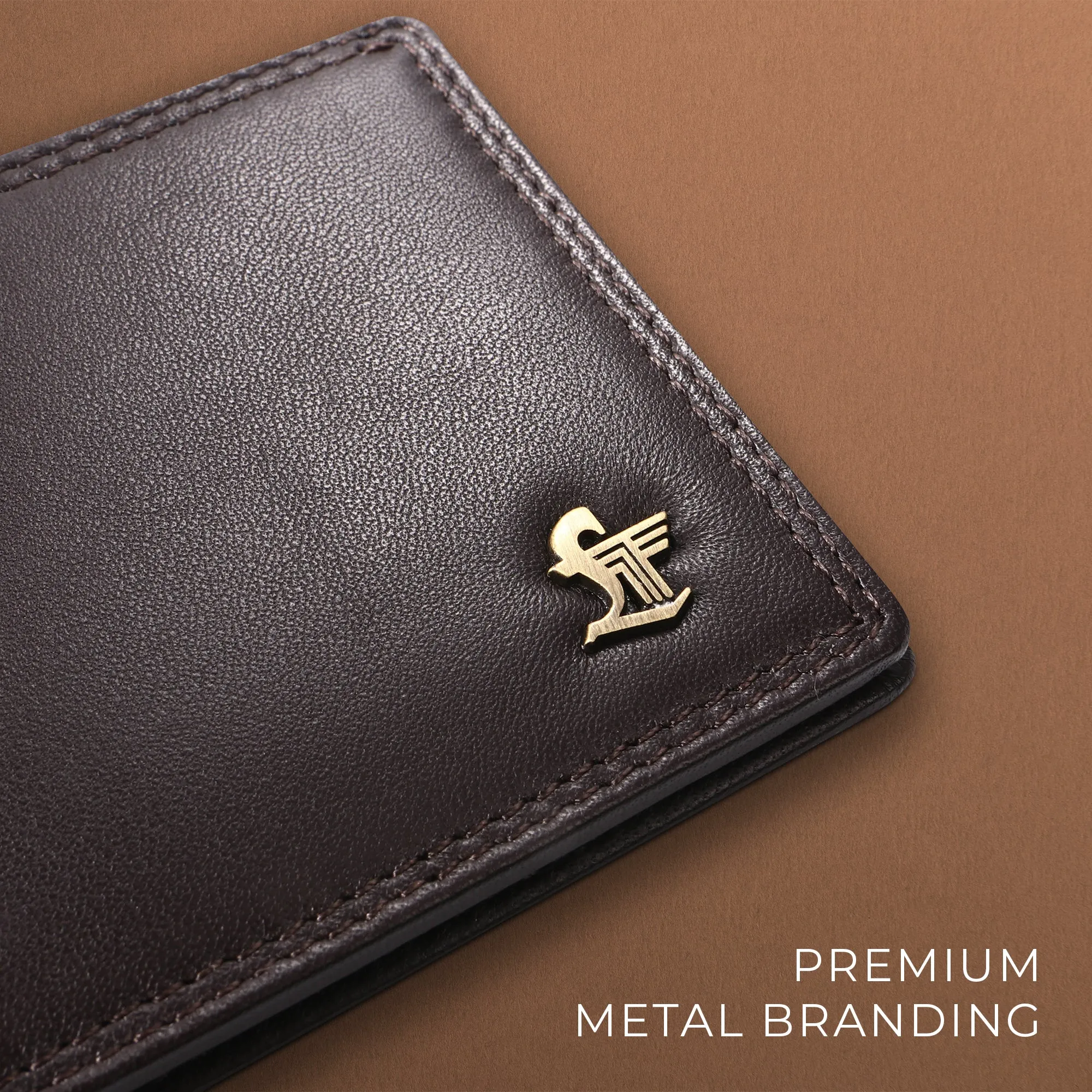 Lucas Bifold Slim Wallet | Pure Leather Wallet for Men | Male Leather Wallet| Color: Brown, Black & Blue