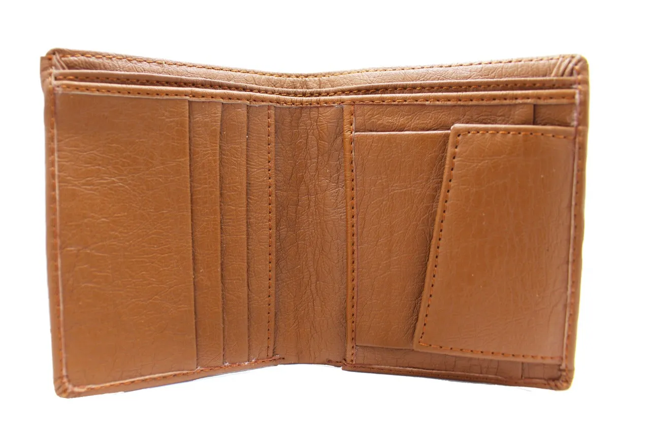 Luxurious & High Quality of Tan Color Artificial Leather Wallet for Male