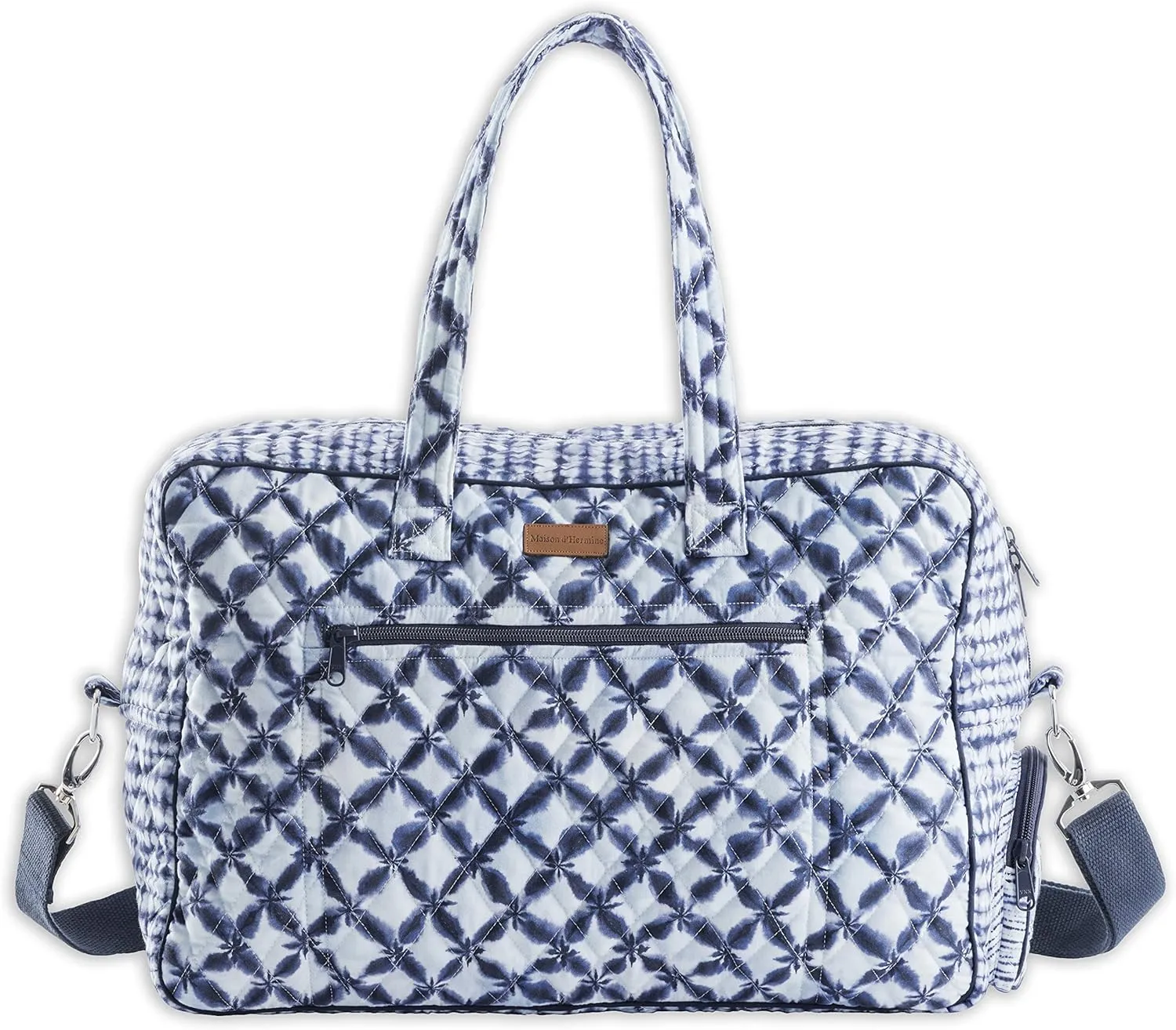 Maison d' Hermine Weekender Bags for Women Cotton Quilted Duffel Overnight Luggage Weekend Bag for Men Gym Sports Gifts Travel Business Travellers Family Trip