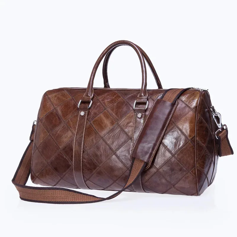 MARRANT 1133 Handmade Crazy Horse Leather Duffle Bags Large Men Travel Weekender Overnight Bag Genuine Leather Travel Bag