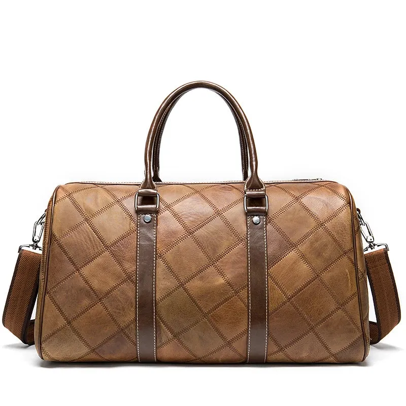 MARRANT 1133 Handmade Crazy Horse Leather Duffle Bags Large Men Travel Weekender Overnight Bag Genuine Leather Travel Bag
