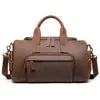 MARRANT 1133 Handmade Crazy Horse Leather Duffle Bags Large Men Travel Weekender Overnight Bag Genuine Leather Travel Bag