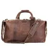 MARRANT 1133 Handmade Crazy Horse Leather Duffle Bags Large Men Travel Weekender Overnight Bag Genuine Leather Travel Bag