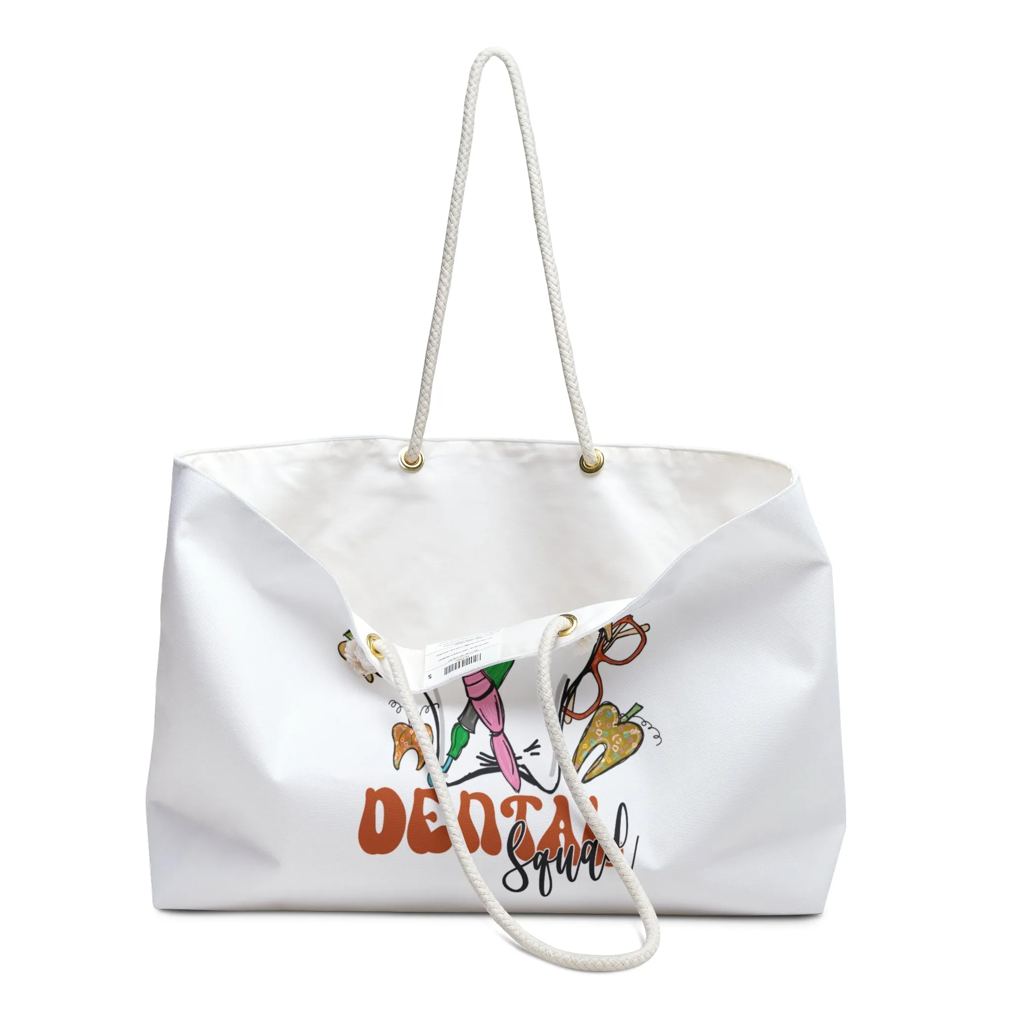 Personalised/Non-Personalised Weekender Bag, Dental Squad, Large Weekender Bag, Beach Bag, Book Bag