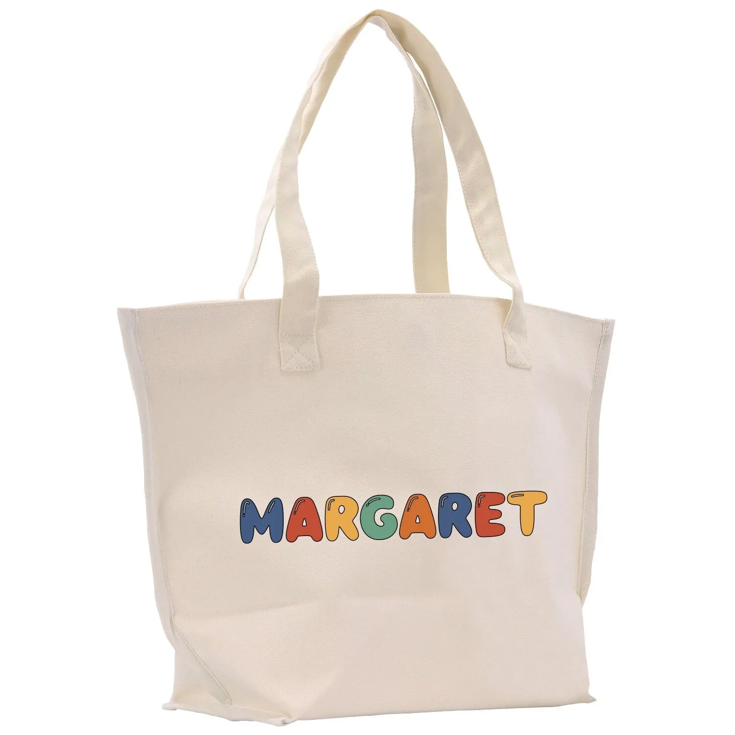 Personalized Name Cotton Canvas Hand Bag Custom Bridesmaid Gift Hand Bag Magnetic Closure Gift for Her (CNP1001)