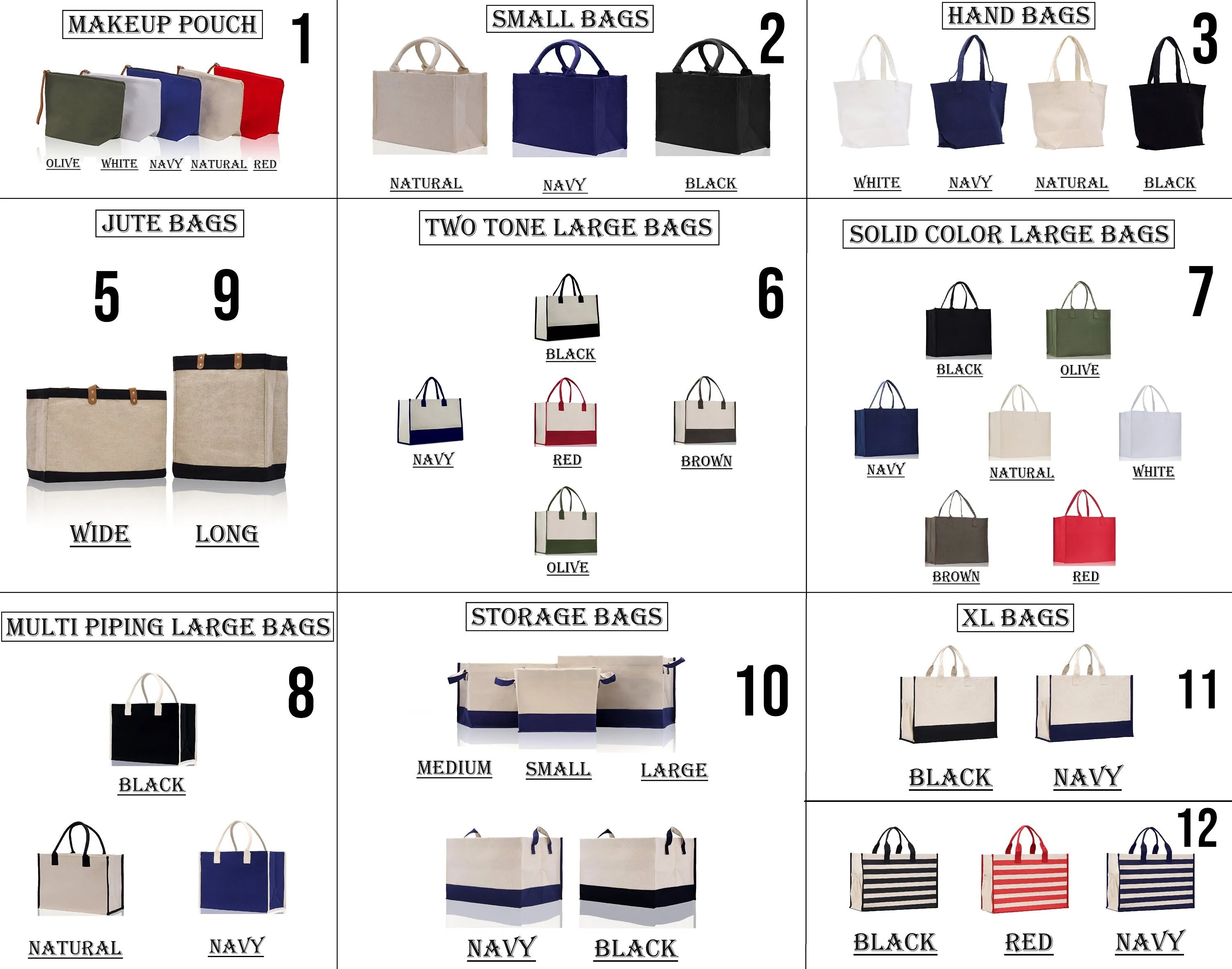 Personalized Name Cotton Canvas Hand Bag Custom Bridesmaid Gift Hand Bag Magnetic Closure Gift for Her (CNP1001)
