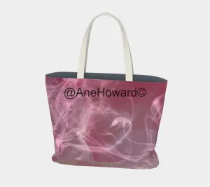 Pink Smoke Large Cotton Tote Bag