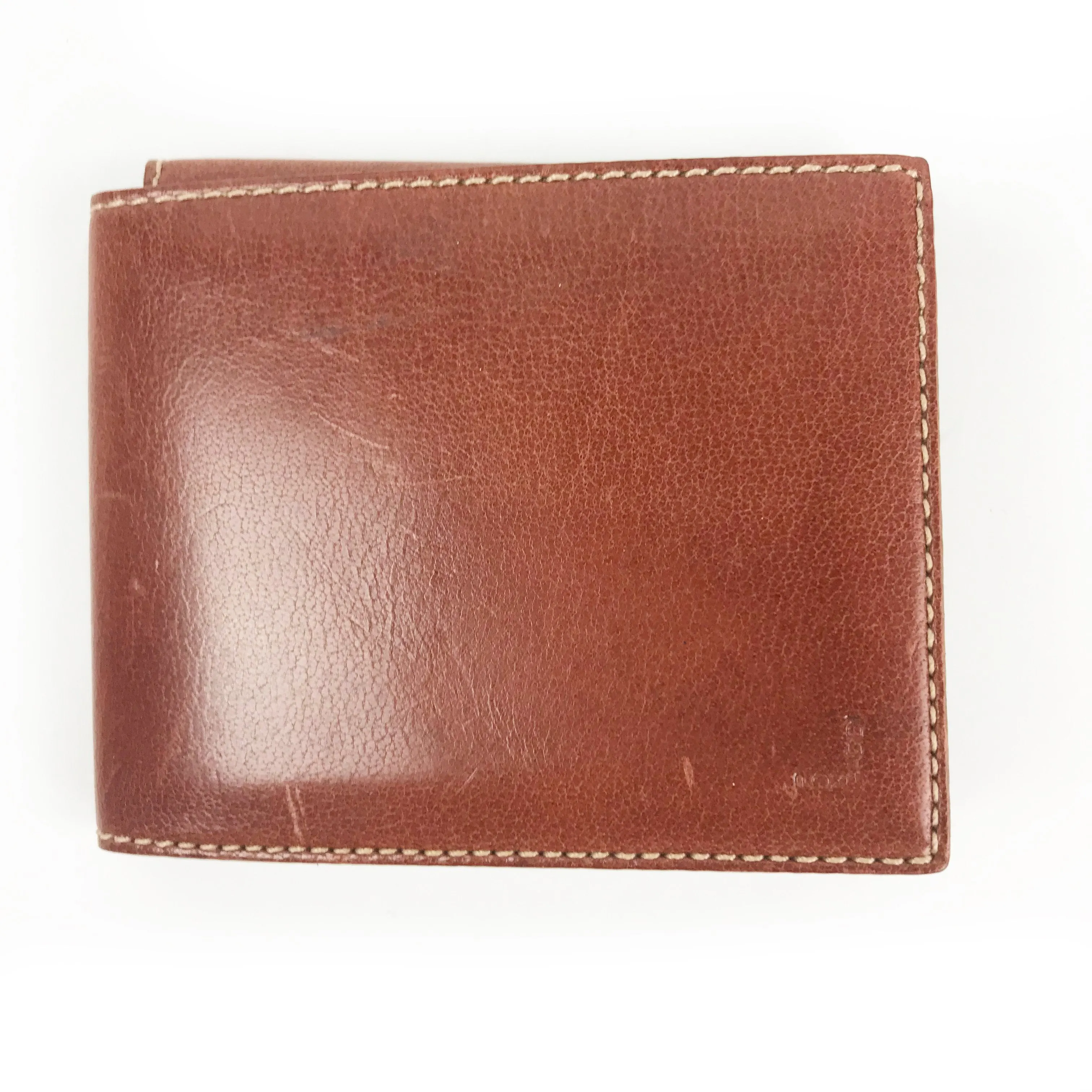 Pong Gaddi Tri-Fold Wallet: Tan