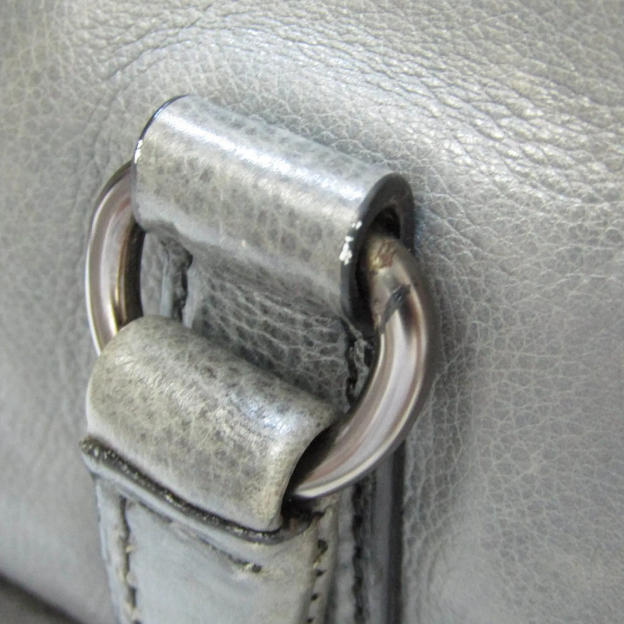 PRADA BL0739 Women's Leather Handbag,Shoulder Bag Gray,Gray Navy