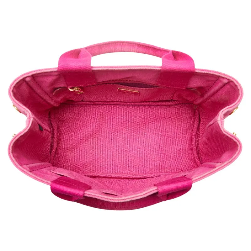 Prada Canvas Canapa Mini Handbag Pink