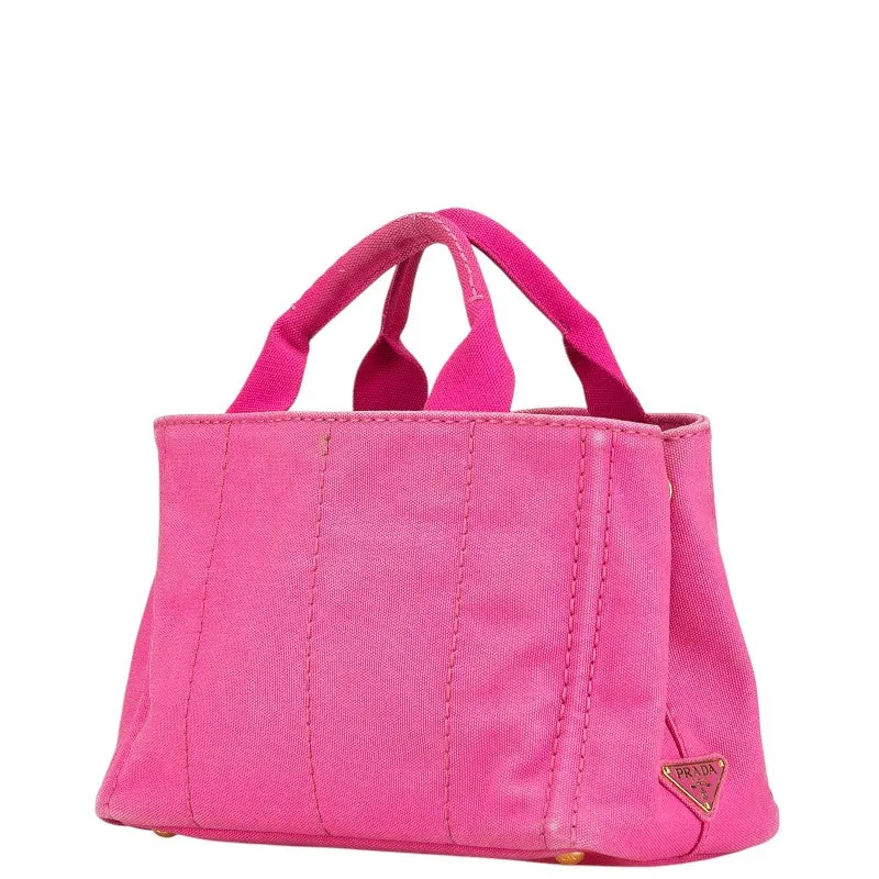 Prada Canvas Canapa Mini Handbag Pink