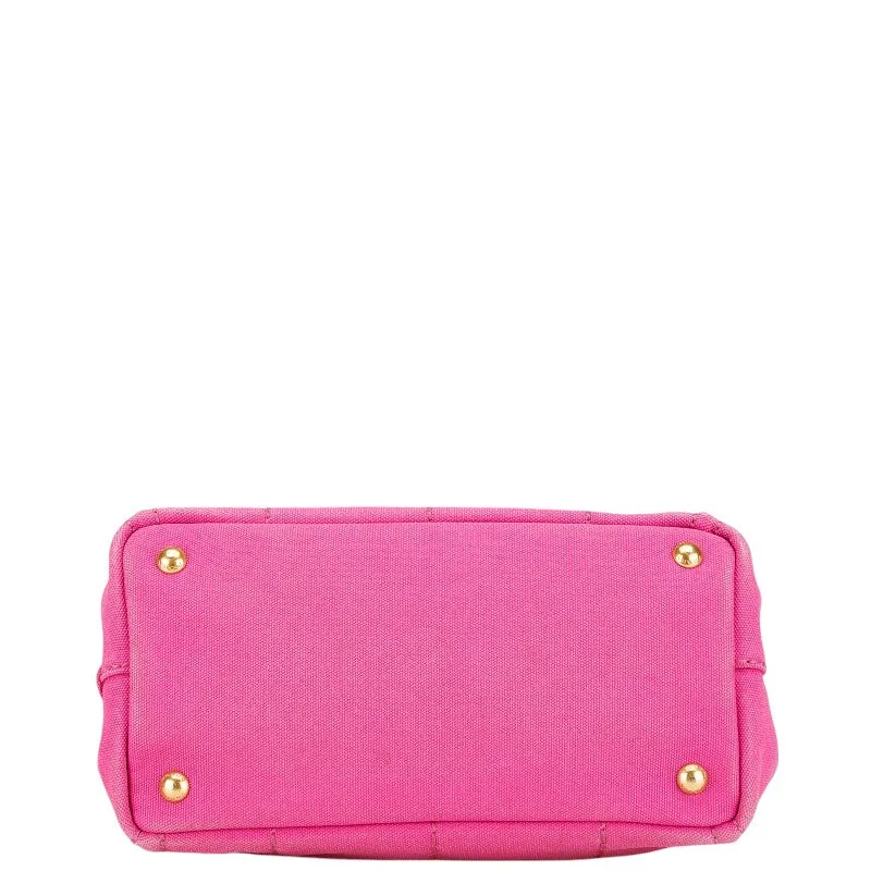 Prada Canvas Canapa Mini Handbag Pink