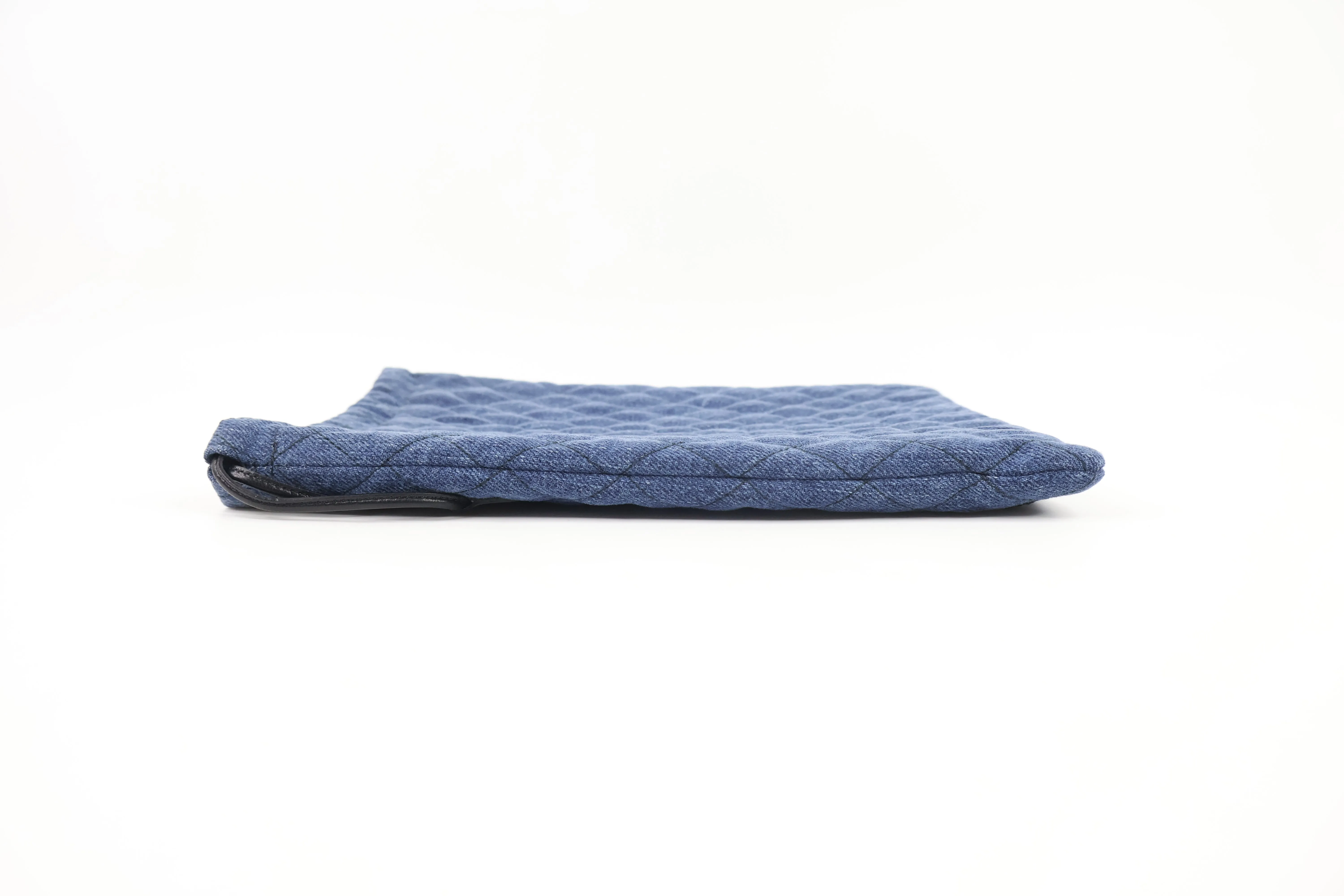 Prada Pouch Denim Impuntura Blue Black