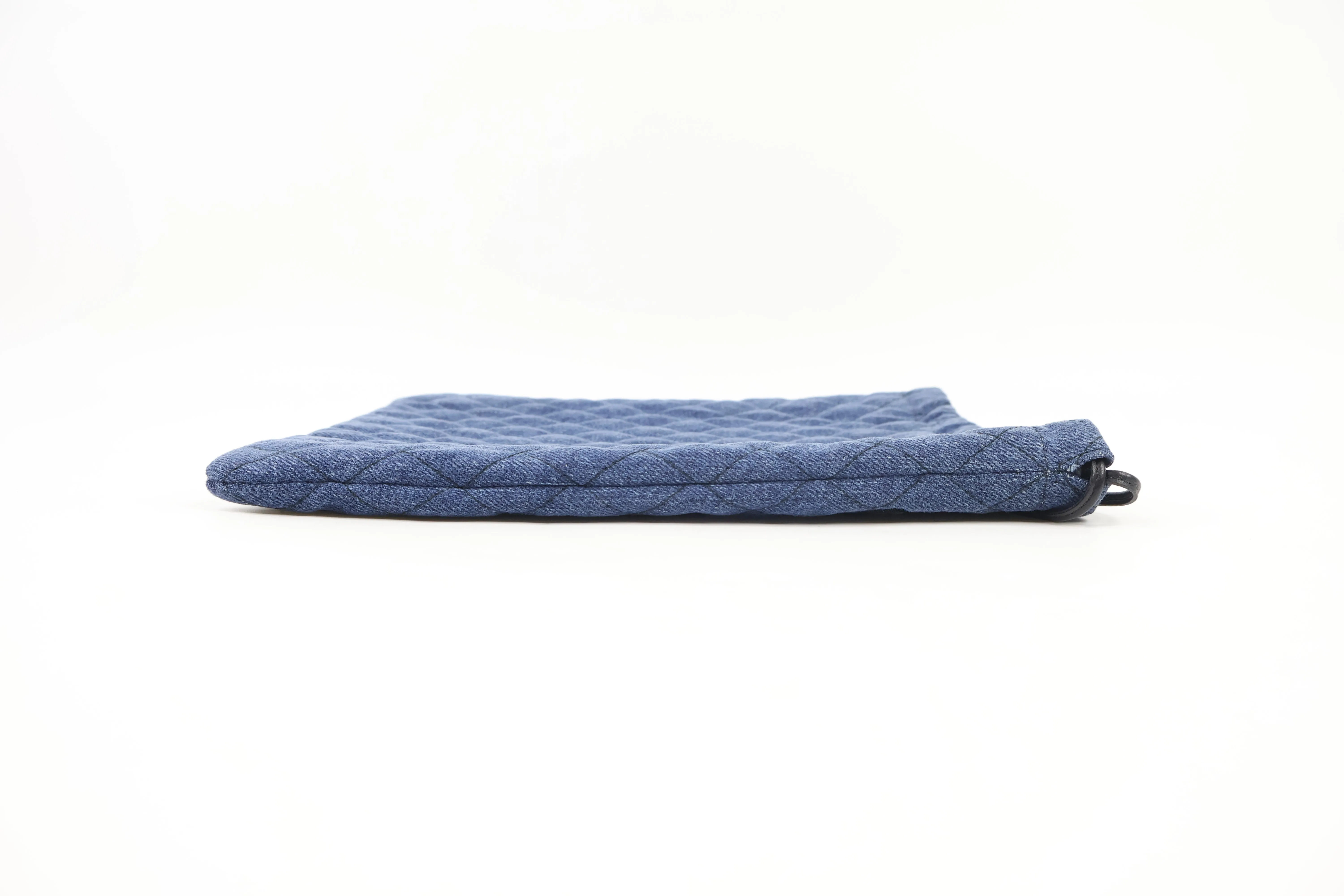 Prada Pouch Denim Impuntura Blue Black