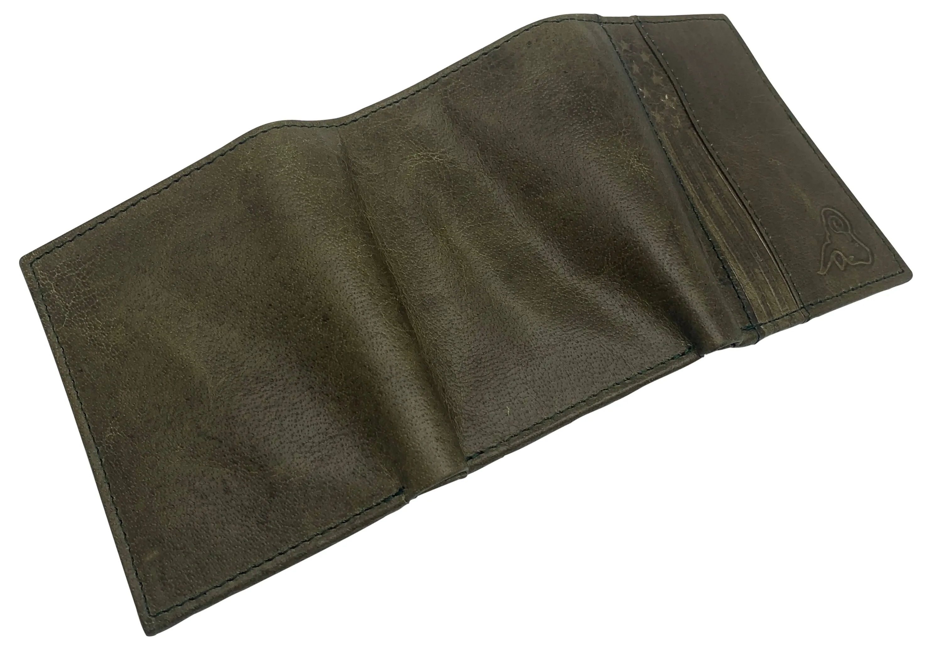 RFID Genuine Leather Slim Mens Trifold Wallet With ID Window Front Pocket USA Series Wallet Gift Box