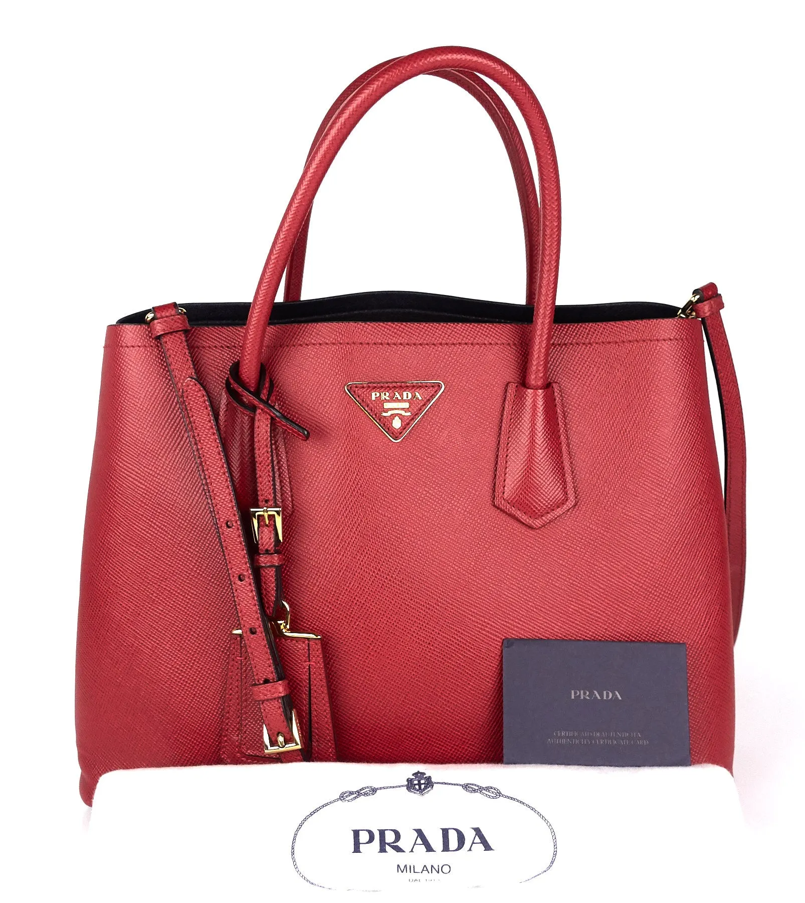 Saffiano Cuir Double Handle Tote Bag