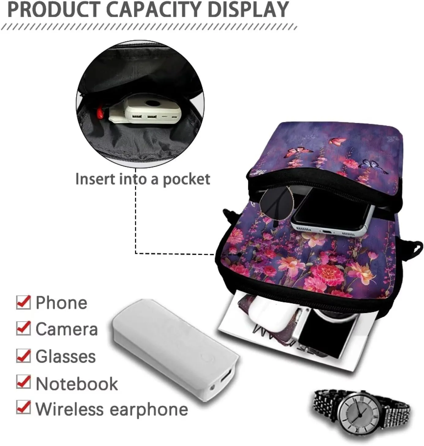 Small Small Messenger for Women Men Crossbody Bags Handbags Purses Fanny Pack Wallet Bag Coin Purse Backpack