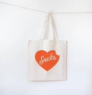 Snacks Heart Tote Bag