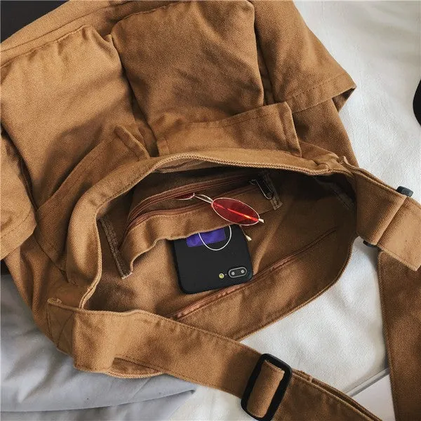 TEEK - Oversized Canvas Messenger Bag