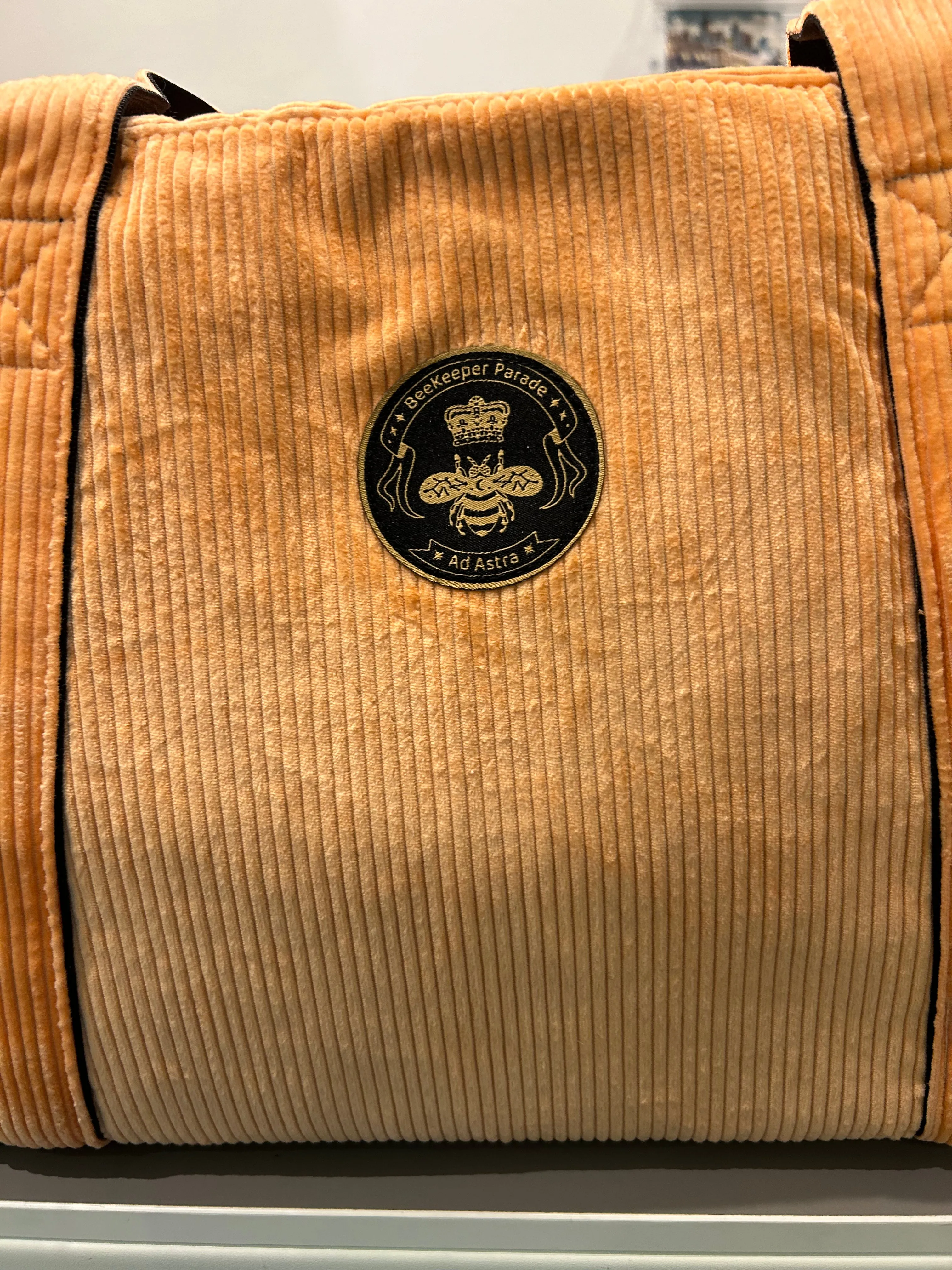 The Fluoro Orange 🍊 Corduroy Large BeeKeeper Weekender (Masterpiece)
