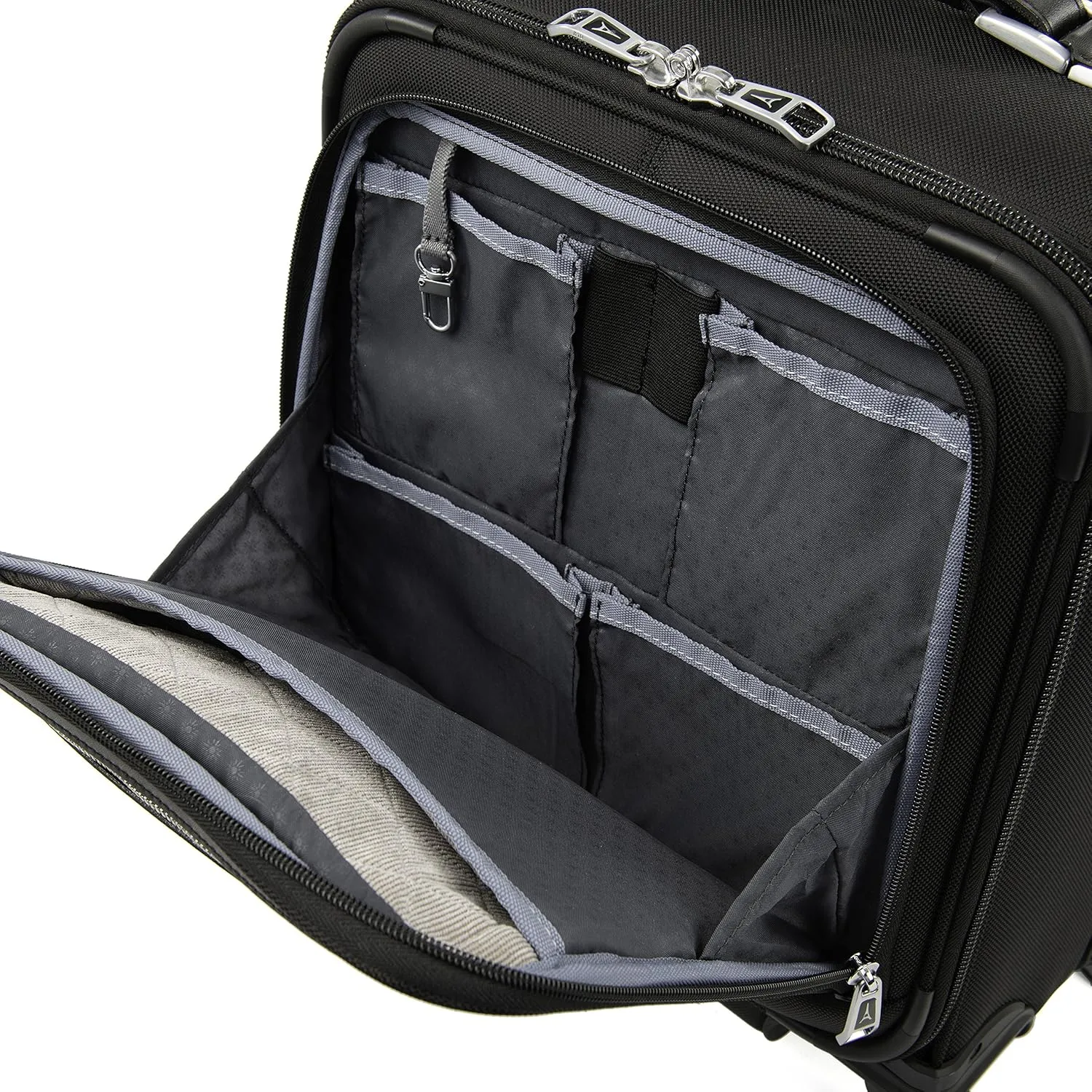Travelpro Platinum Elite Carry-on Spinner Tote Bag with USB Port, Shadow Black, 16-Inch