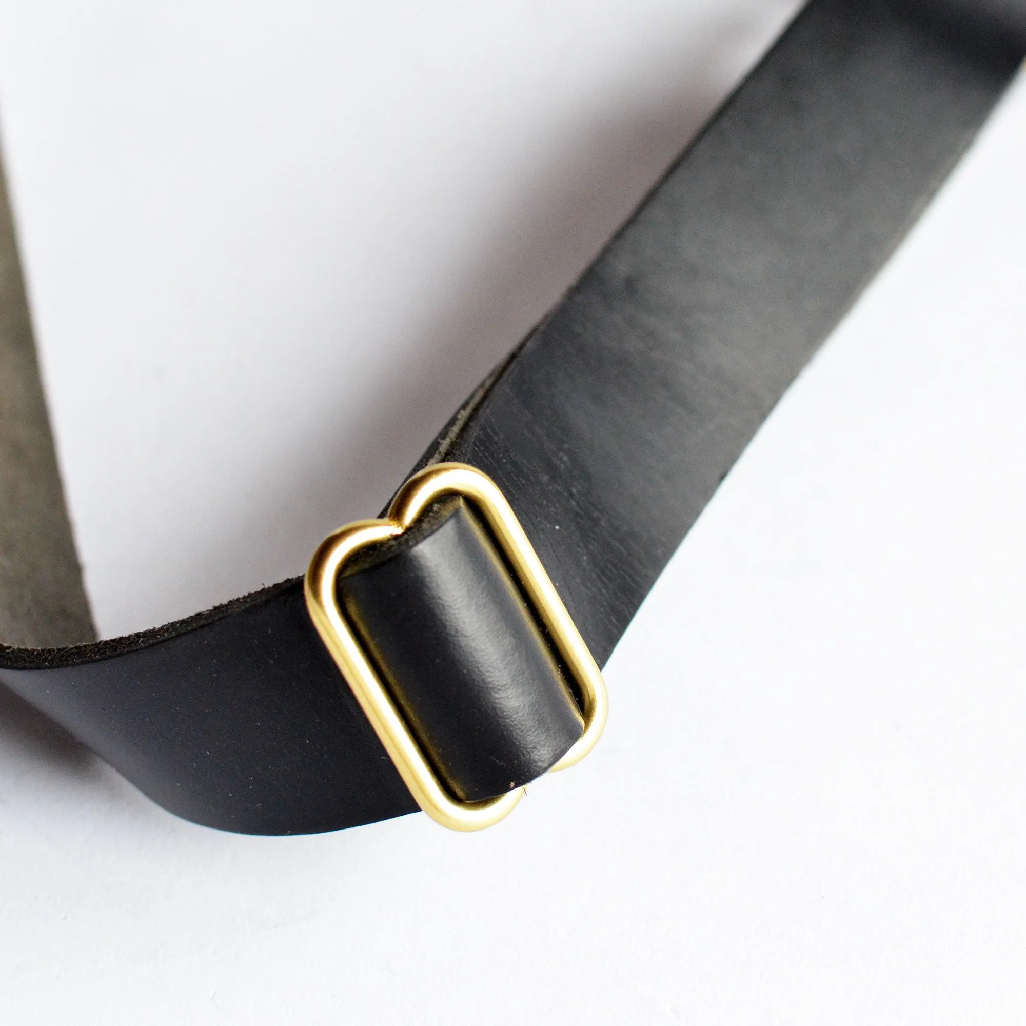 Triangle Sling Bag - Pebbled Navy Blue Slouchy Leather