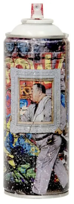 Wall Frame White Spray Paint Can Sculpture by Mr Brainwash- Thierry Guetta