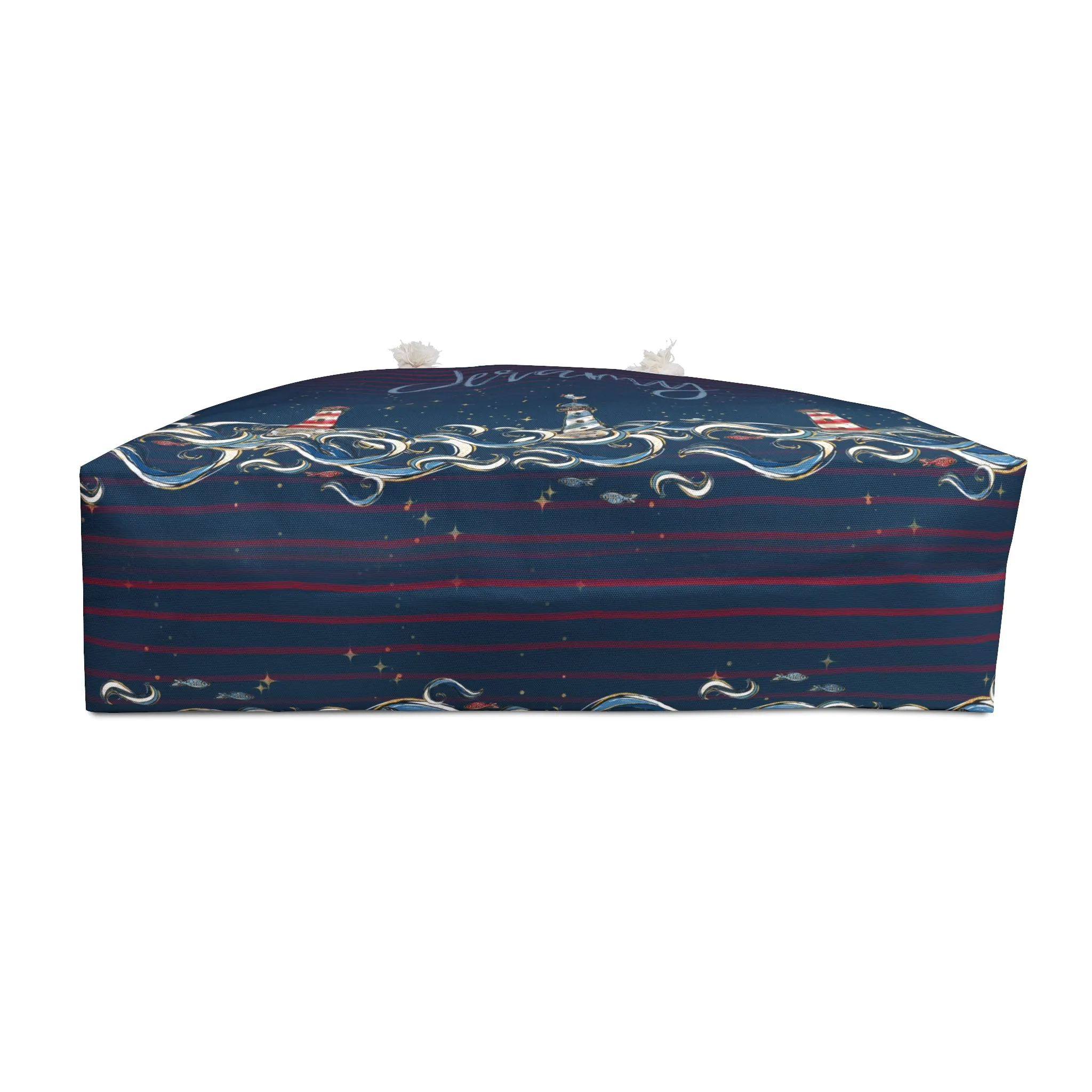 Weekender Bag, Nautical, Large Weekender Bag, Beach Bag, Book Bag