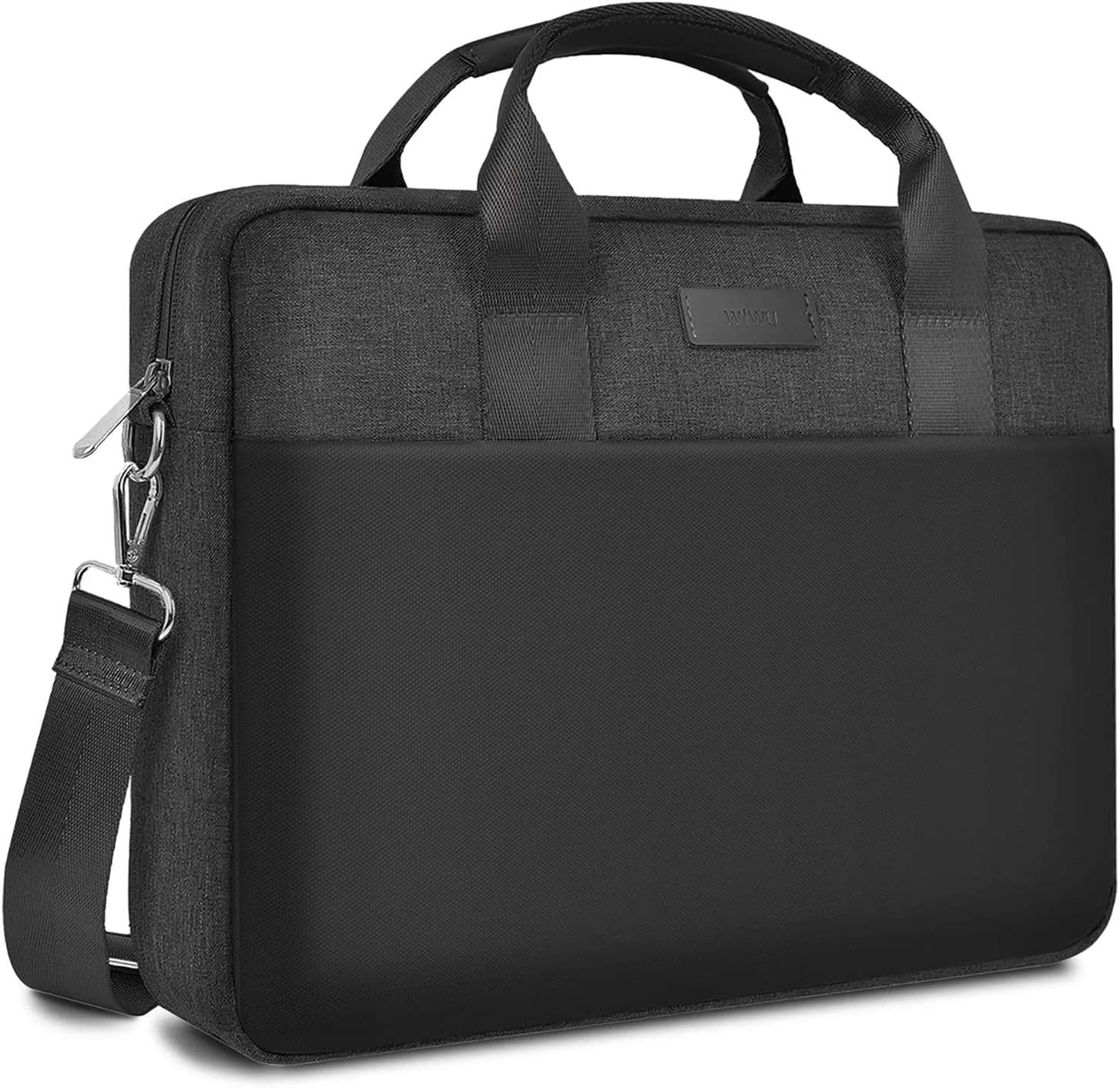 WIWU Laptop Bag 14 Inch, Messenger Bag for Men Business Travel Water-Resistant Laptop Case with Strap, Compatible with MacBook Pro/Dell XPS/HP Envy/Microsoft Surface (Black)