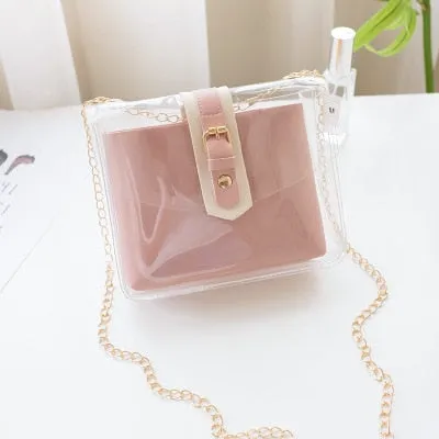 Women's Clear Casual Vinyl Crossbody Shoulder Bag