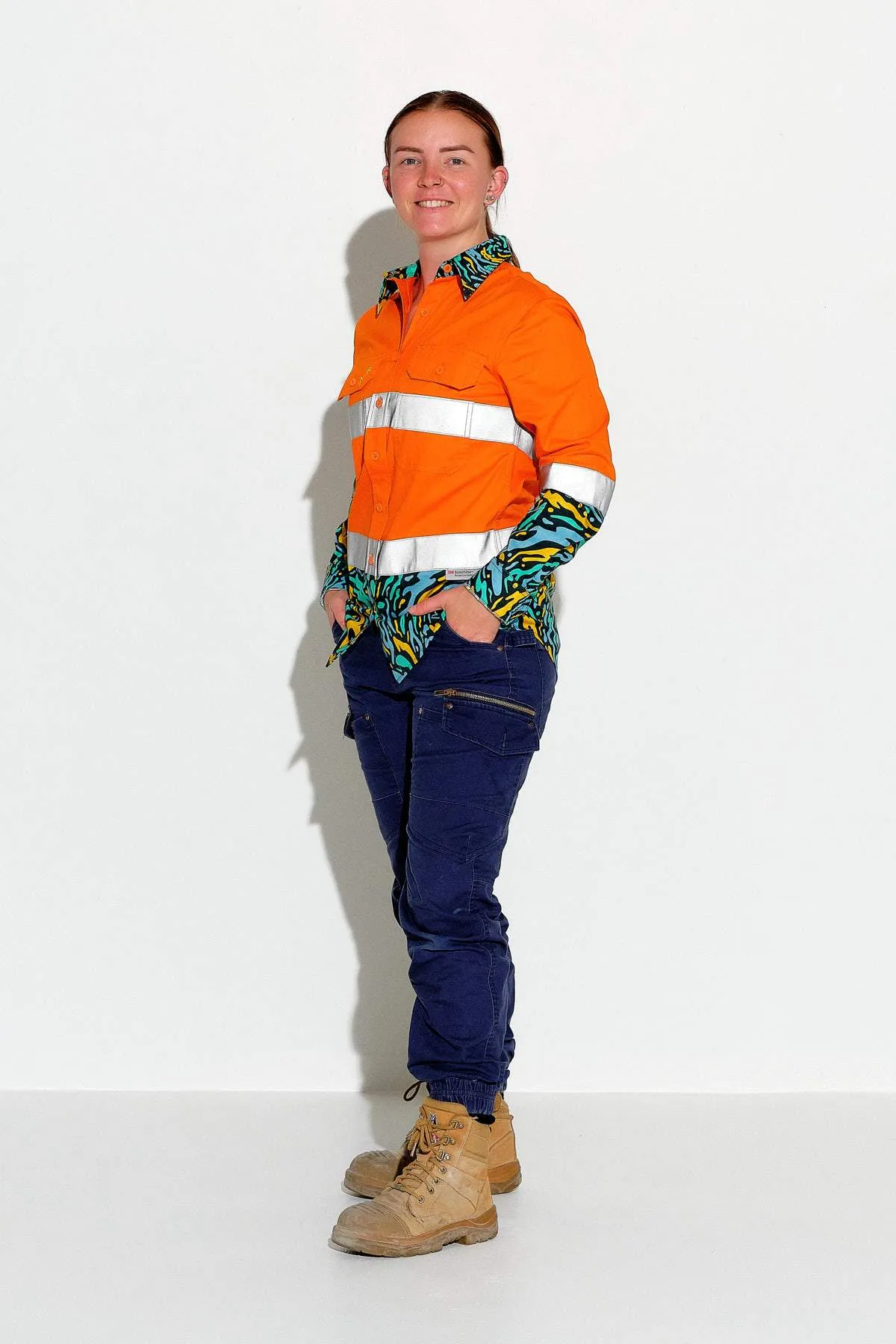 Women's Spun Out Orange Day/Night Hi Vis Workshirt
