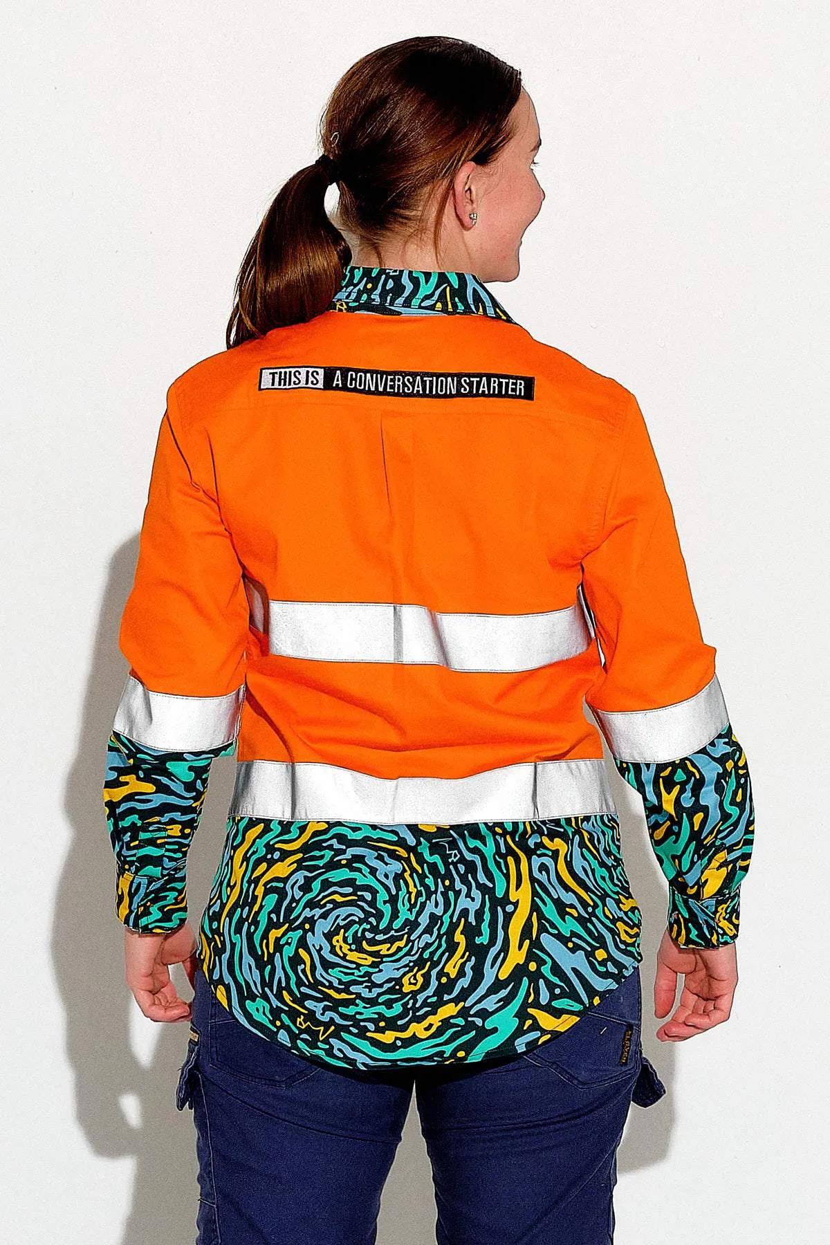 Women's Spun Out Orange Day/Night Hi Vis Workshirt