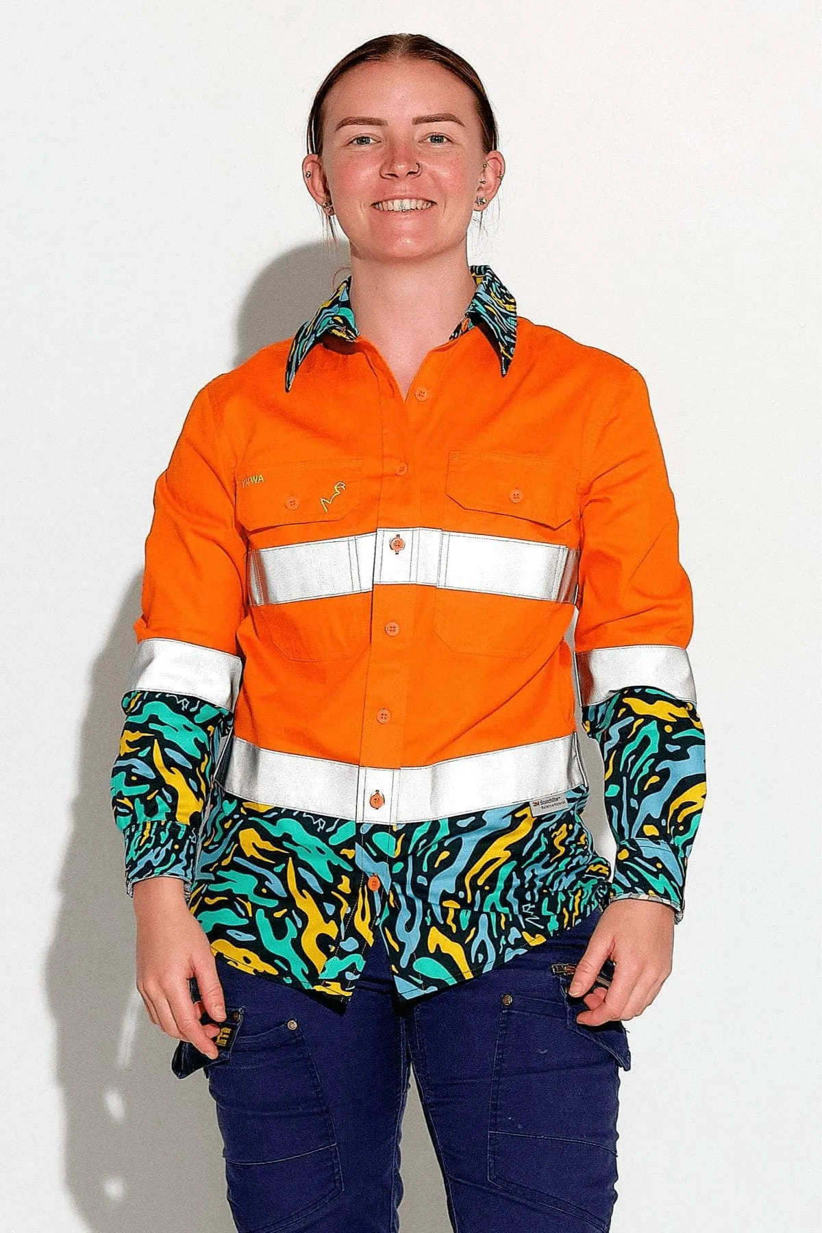 Women's Spun Out Orange Day/Night Hi Vis Workshirt